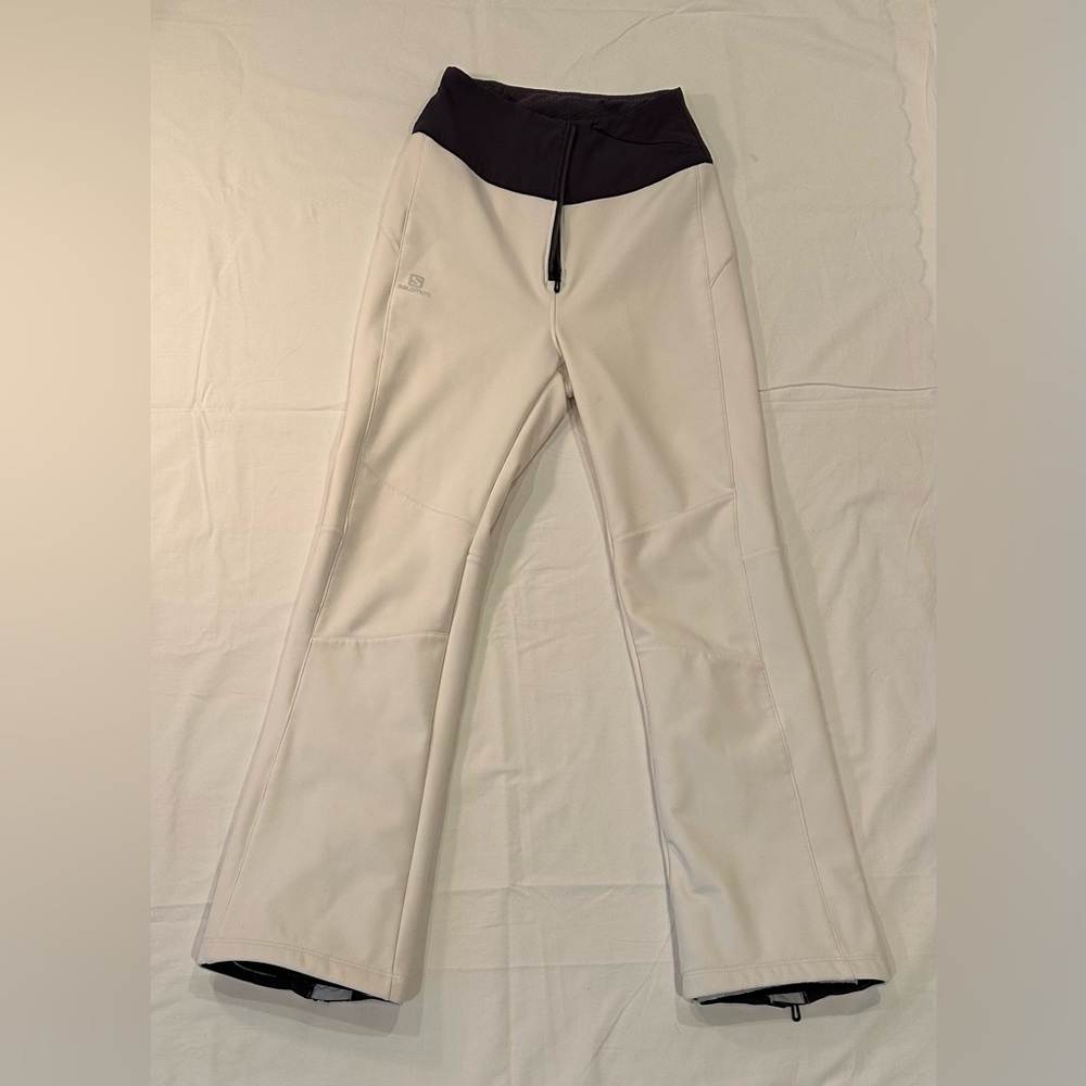 Salomon Black and Cream Boot Cut Flare Pants